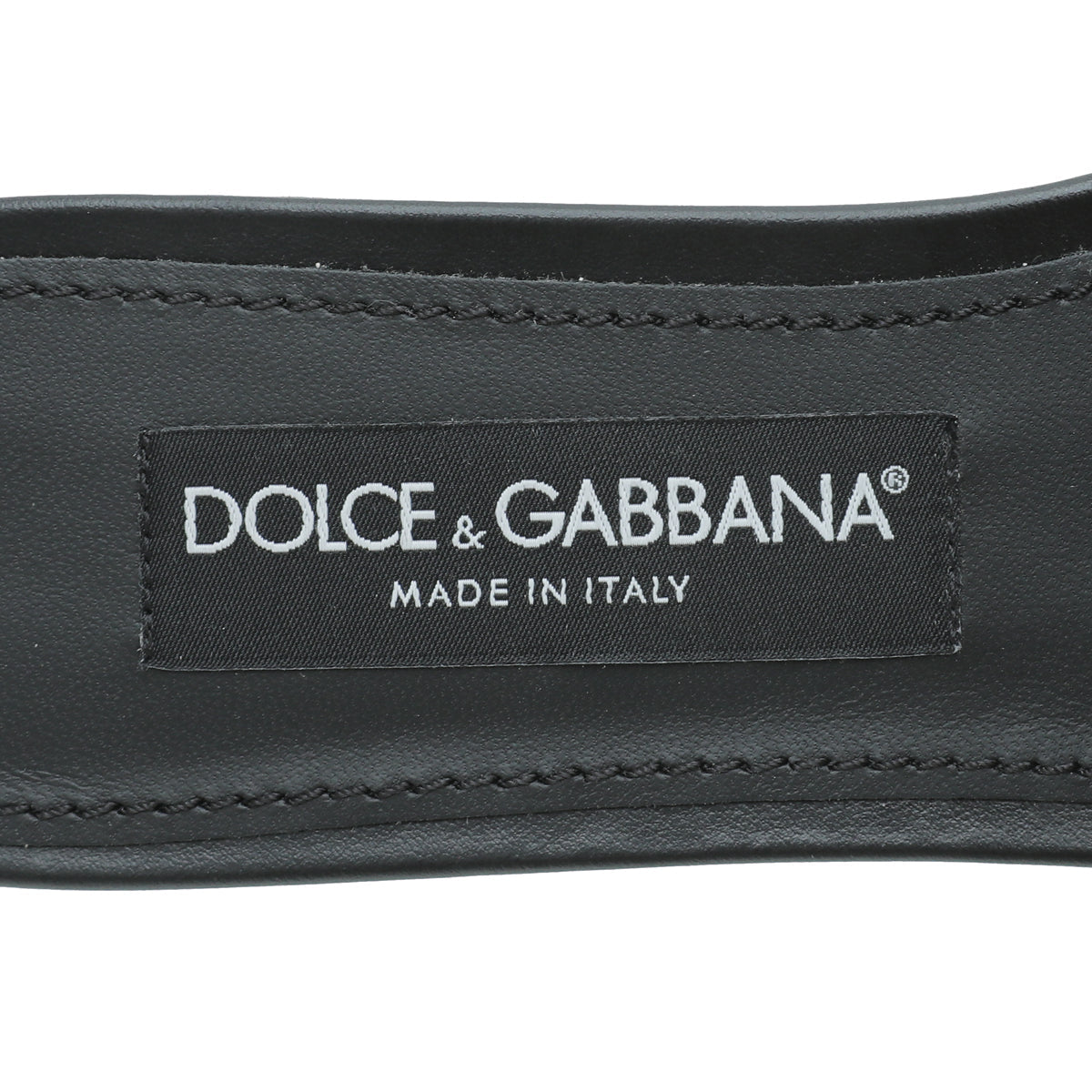 Dolce & Gabbana Black DG Crystal Logo Slide Sandal 39