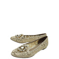 Dolce & Gabbana Light Brown Lace Bellucci Flats 38.5