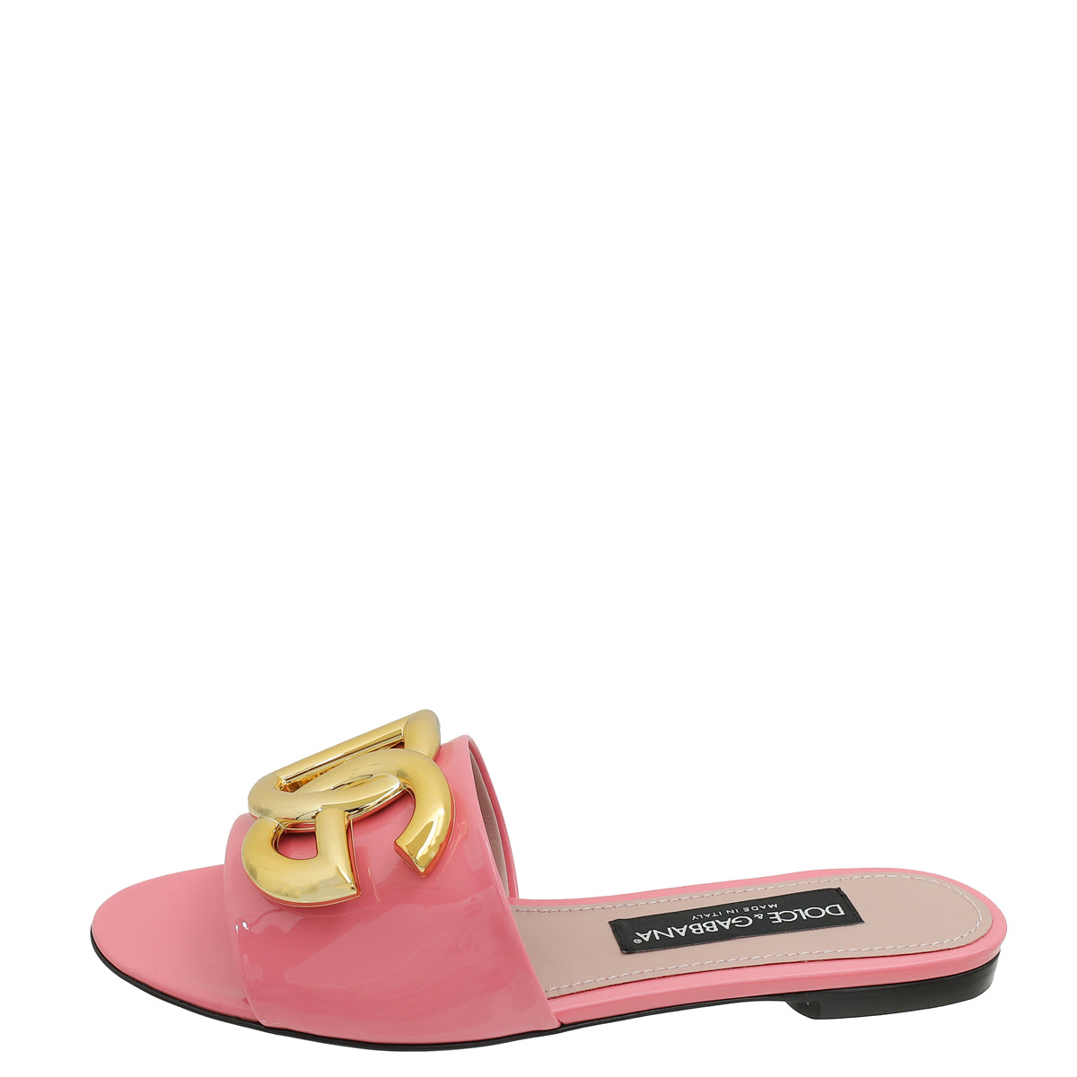 Dolce & Gabbana Pink DG Logo Slide Sandals 38