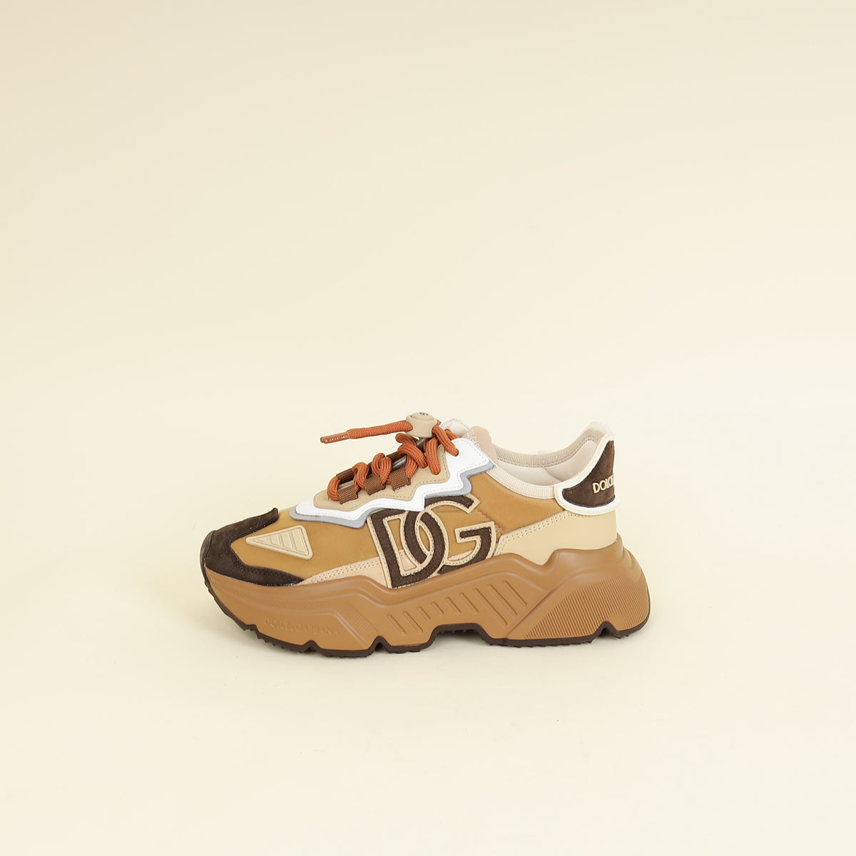 Dolce & Gabbana Brown Multicolor DG Logo Daymaster Sneakers 36