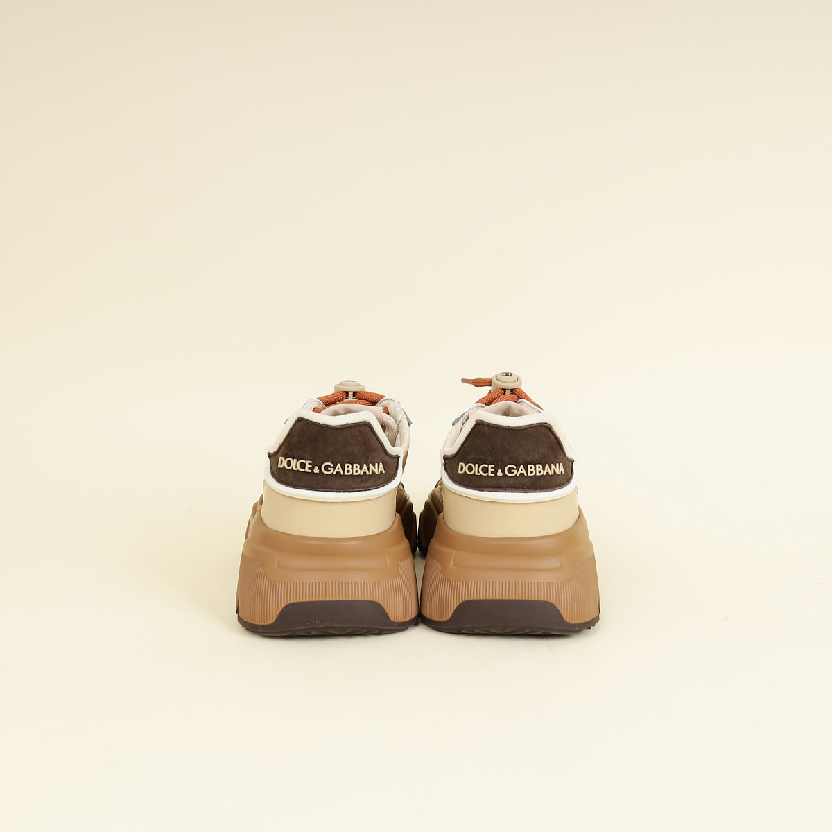 Dolce & Gabbana Brown Multicolor DG Logo Daymaster Sneakers 36
