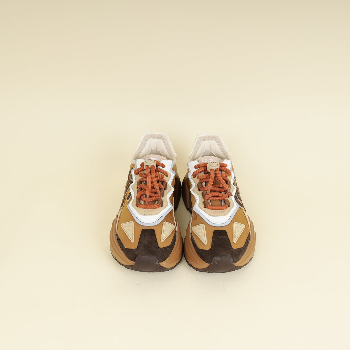 Dolce & Gabbana Brown Multicolor DG Logo Daymaster Sneakers 36
