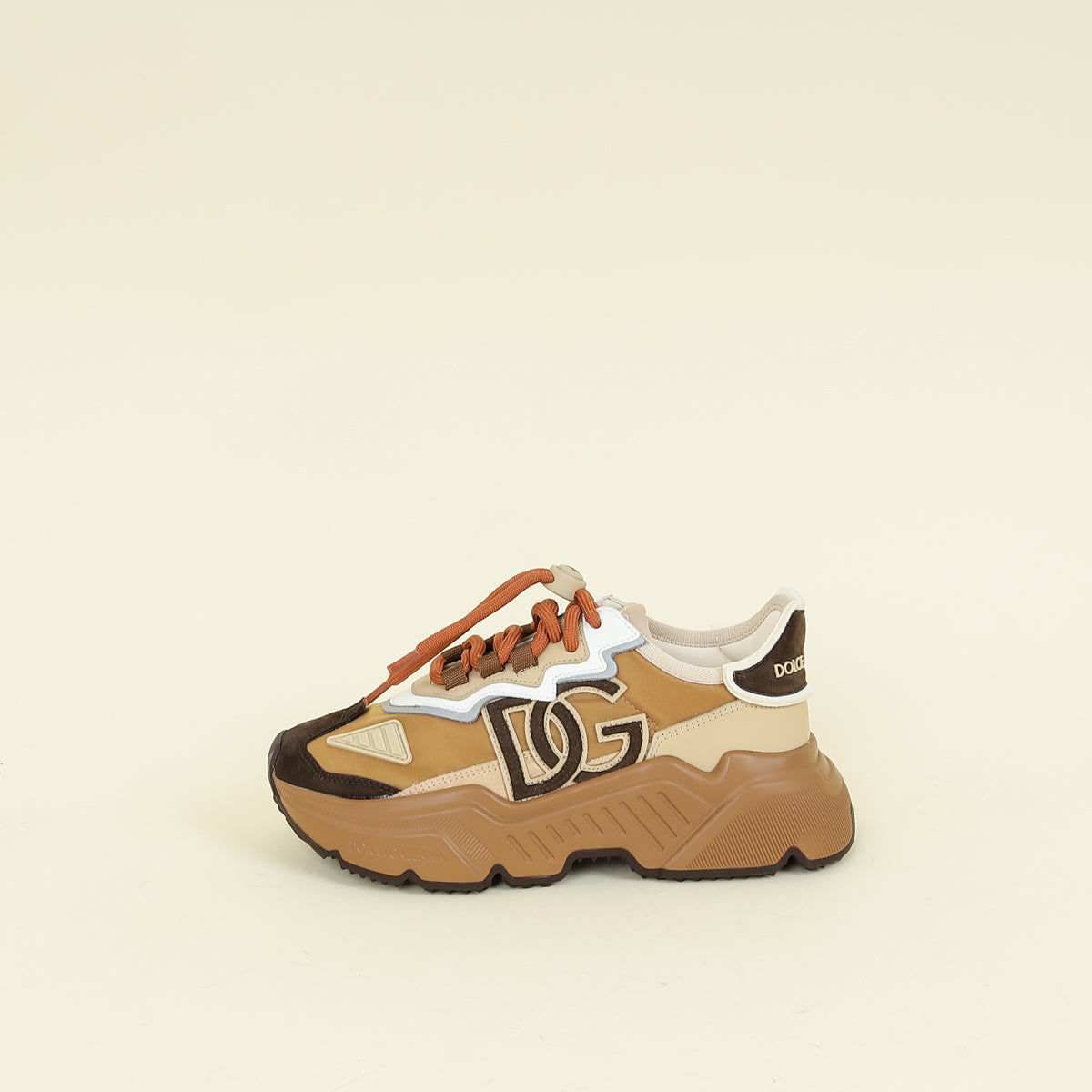 Dolce & Gabbana Brown Multicolor DG Logo Daymaster Sneakers 36