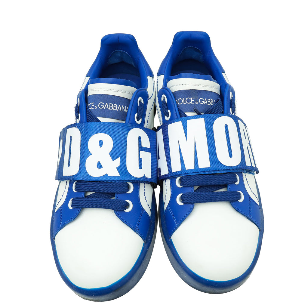 Dolce & Gabbana Bicolor "D&G Amore" Melt Portofino Sneakers 37.5