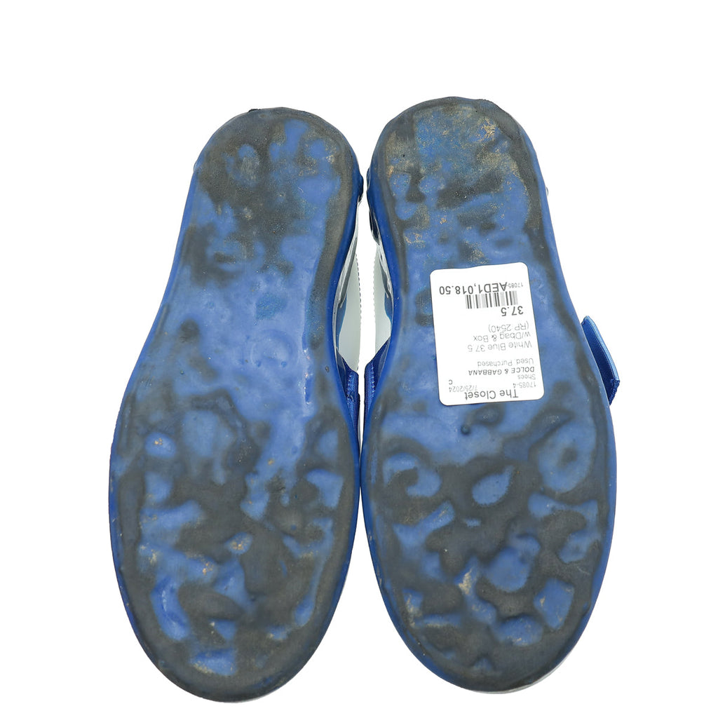 Dolce & Gabbana Bicolor "D&G Amore" Melt Portofino Sneakers 37.5