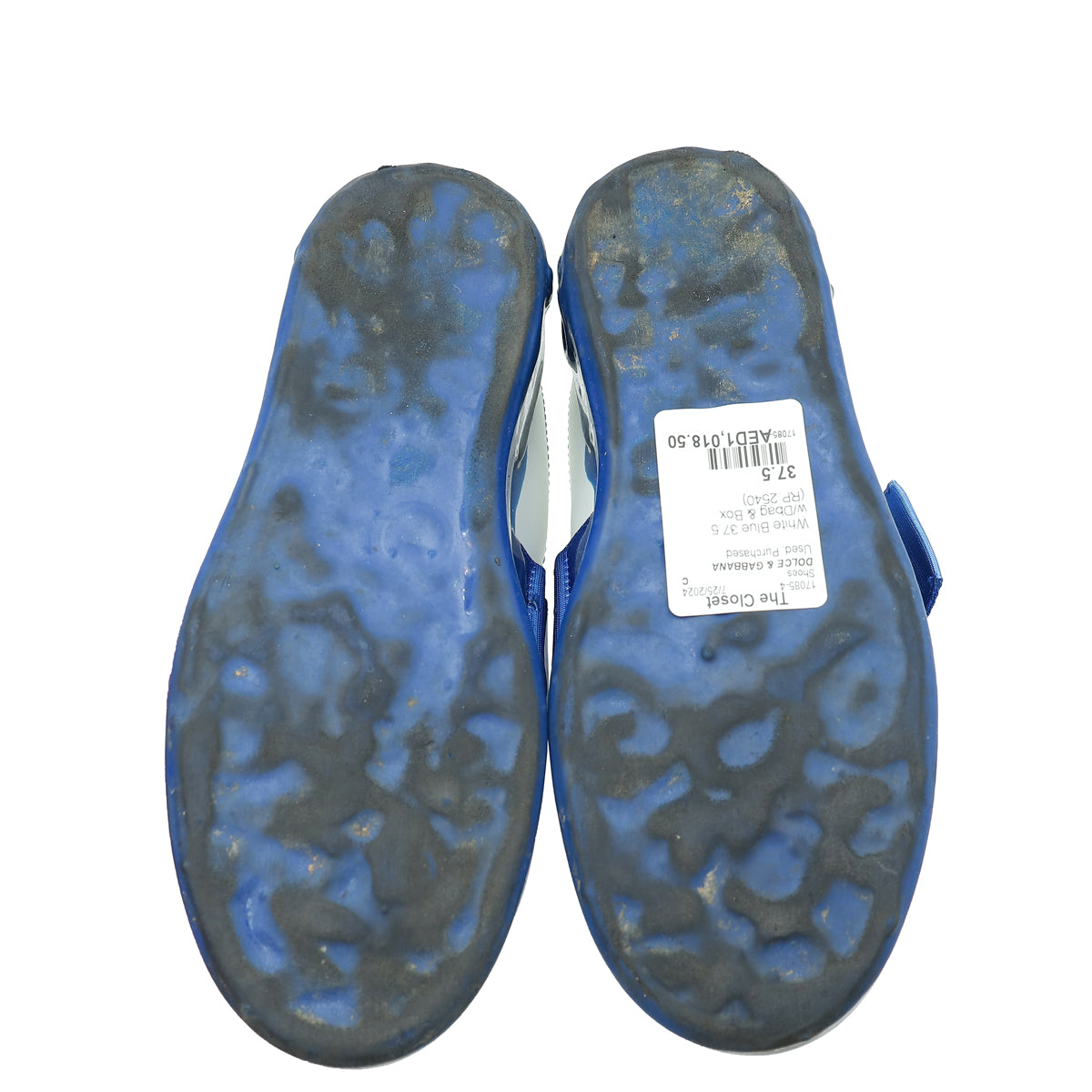 Dolce & Gabbana Bicolor "D&G Amore" Melt Portofino Sneakers 37.5