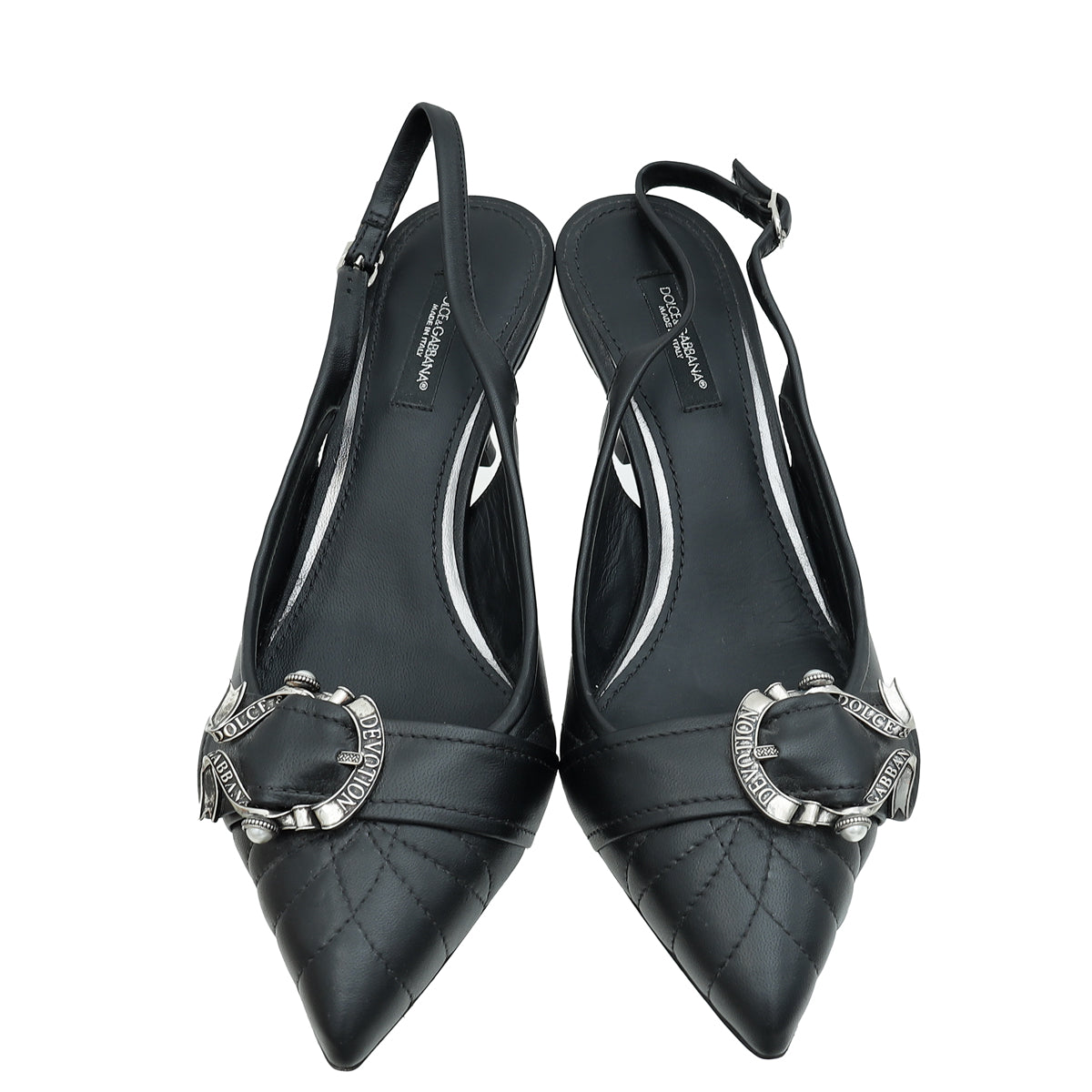 Dolce & Gabbana Black Devotion Slingback 37
