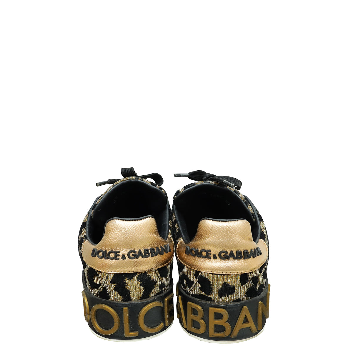 Dolce & Gabbana Multicolor Leopard Print Portofino Sneaker 37