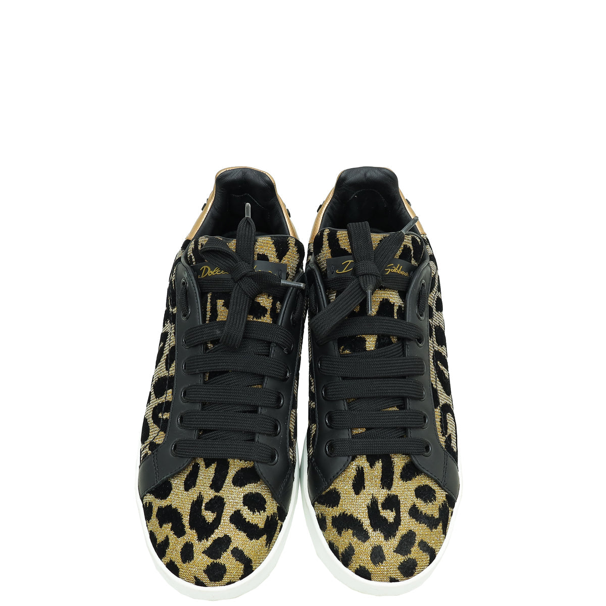 Dolce & Gabbana Multicolor Leopard Print Portofino Sneaker 37