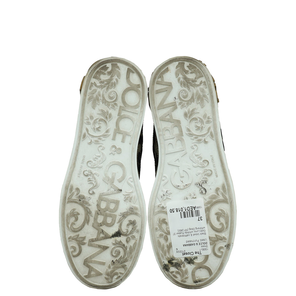 Dolce & Gabbana Multicolor Leopard Print Portofino Sneaker 37