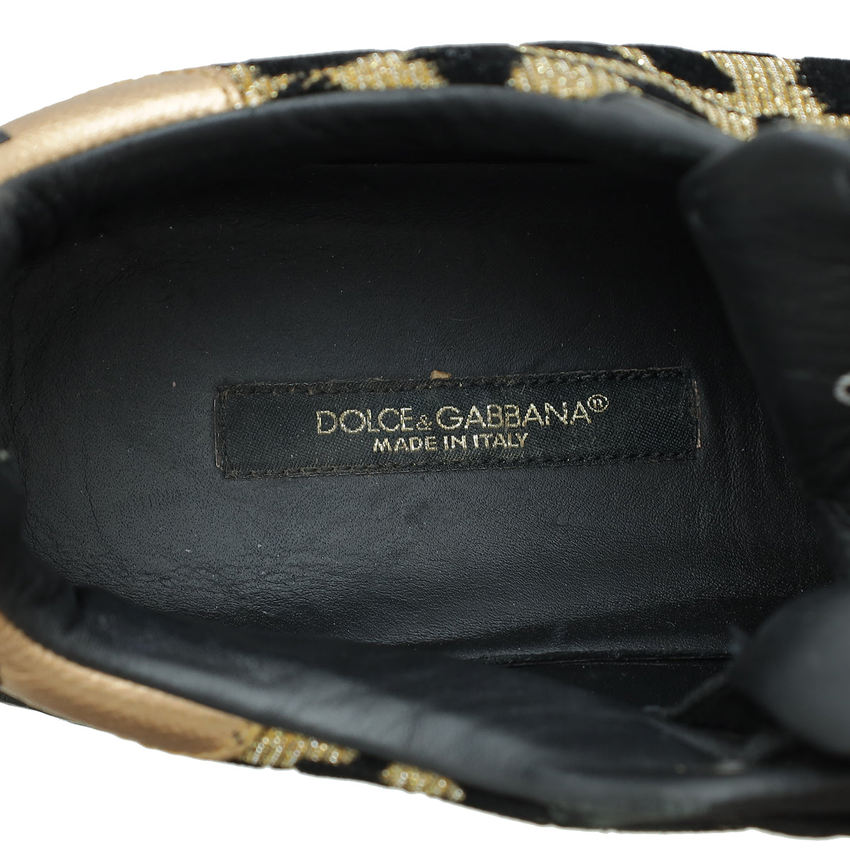 Dolce & Gabbana Multicolor Leopard Print Portofino Sneaker 37