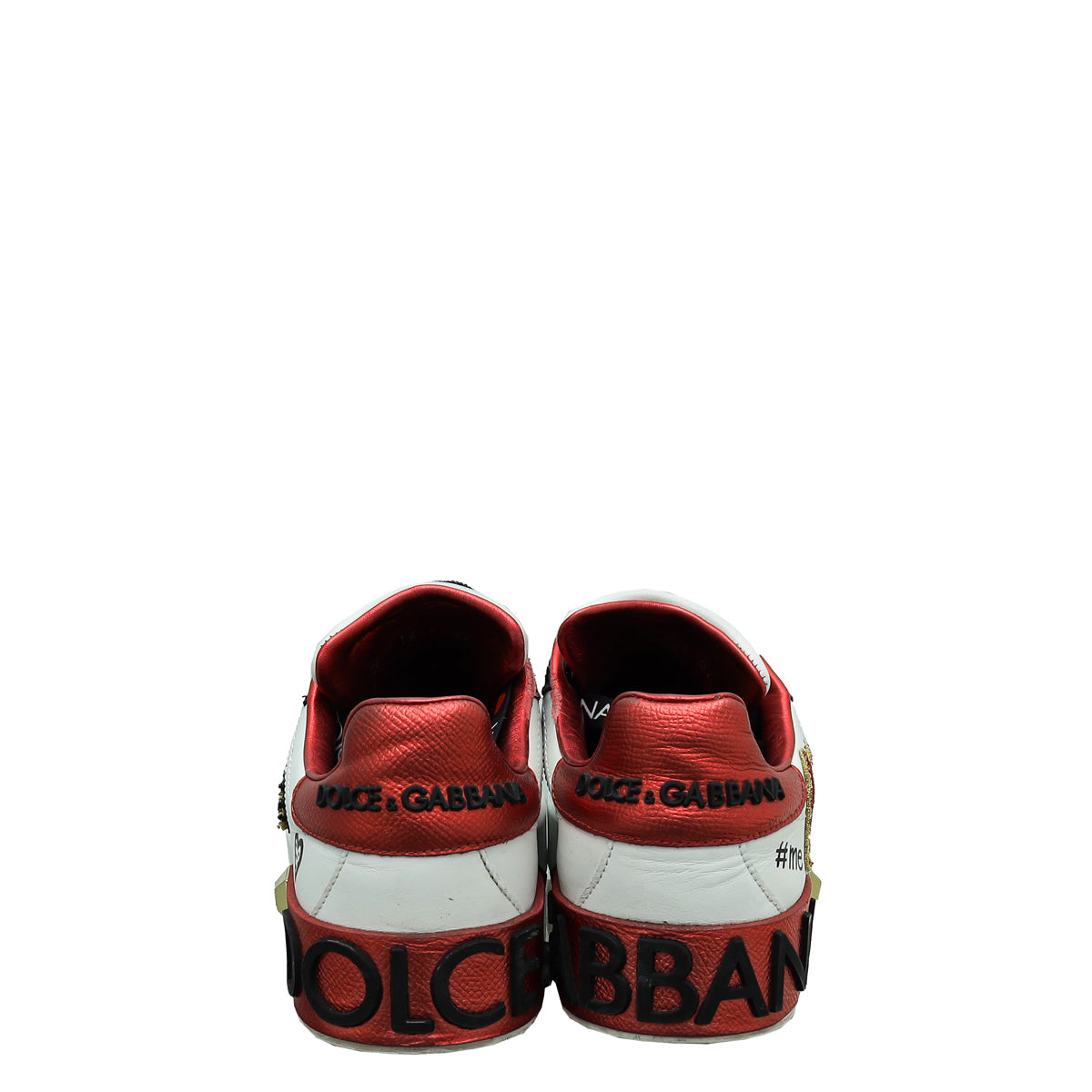 Dolce & Gabbana Tricolor Sequins L'Amore Portofino Sneakers 37