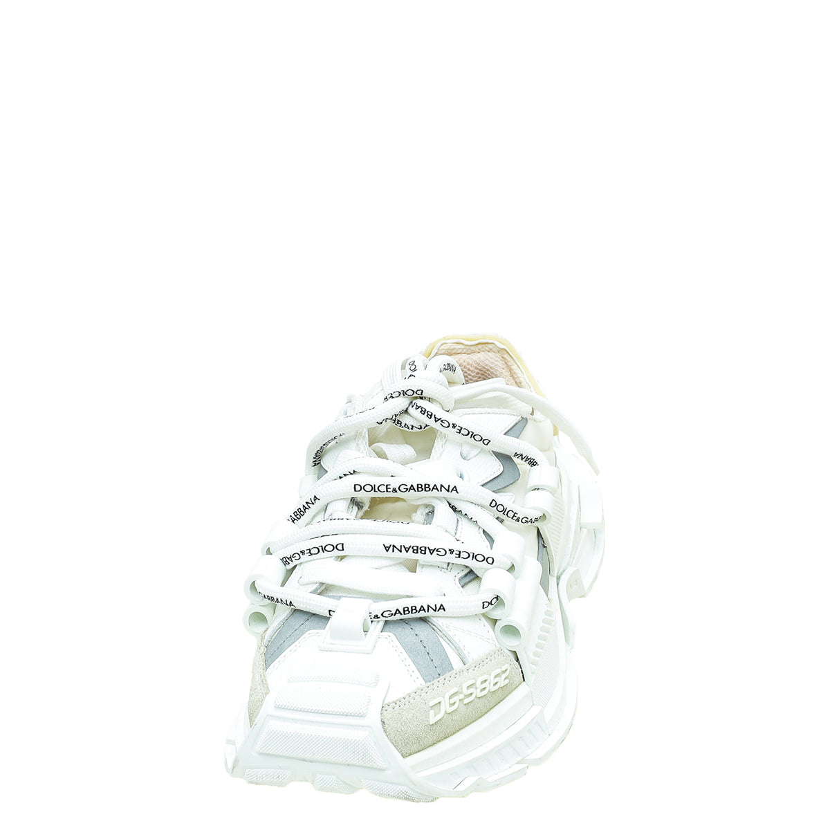 Dolce & Gabbana White Space Double Lace Sneakers 38