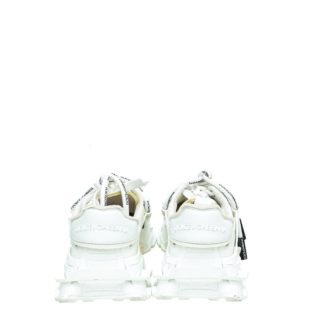Dolce & Gabbana White Space Double Lace Sneakers 38