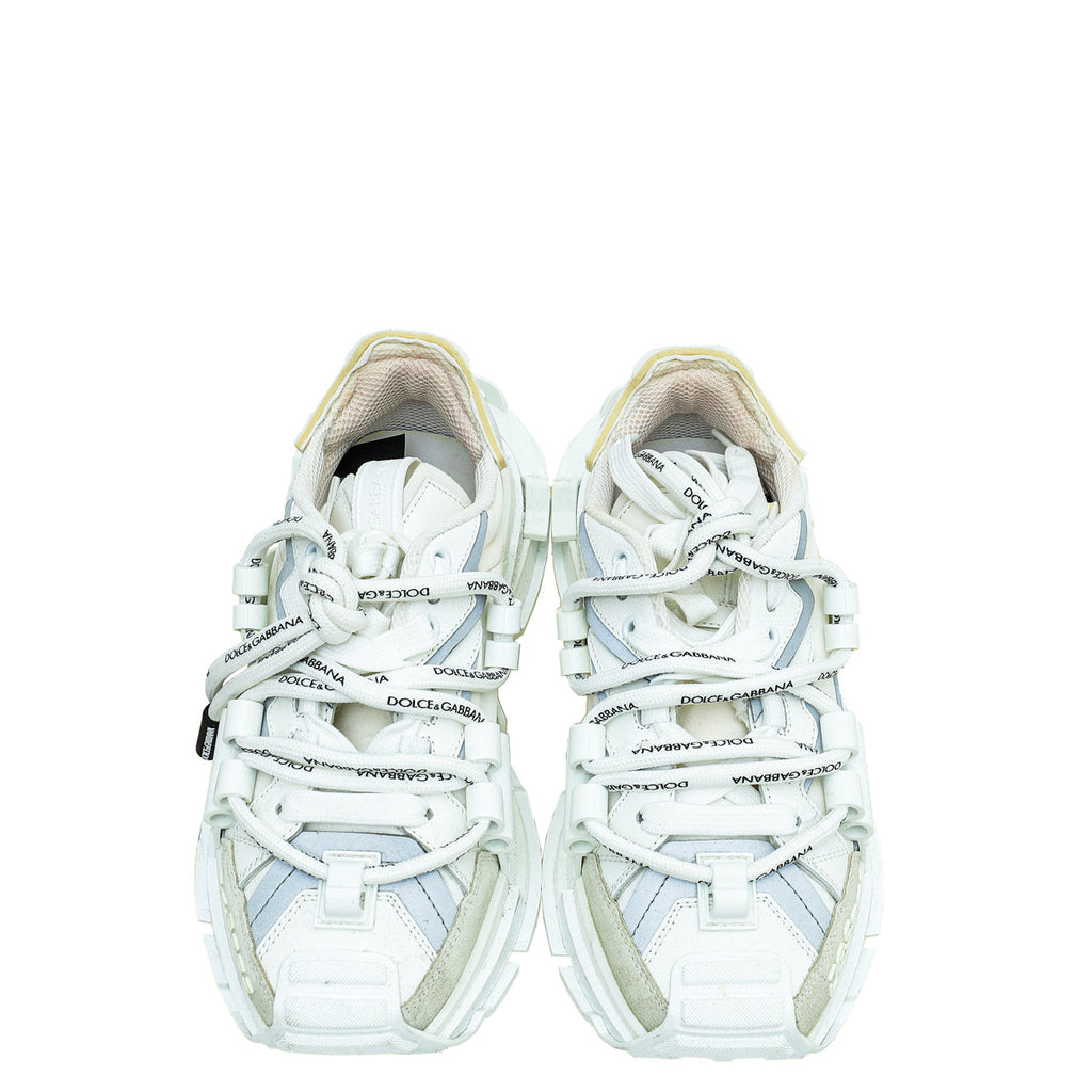 Dolce & Gabbana White Space Double Lace Sneakers 38