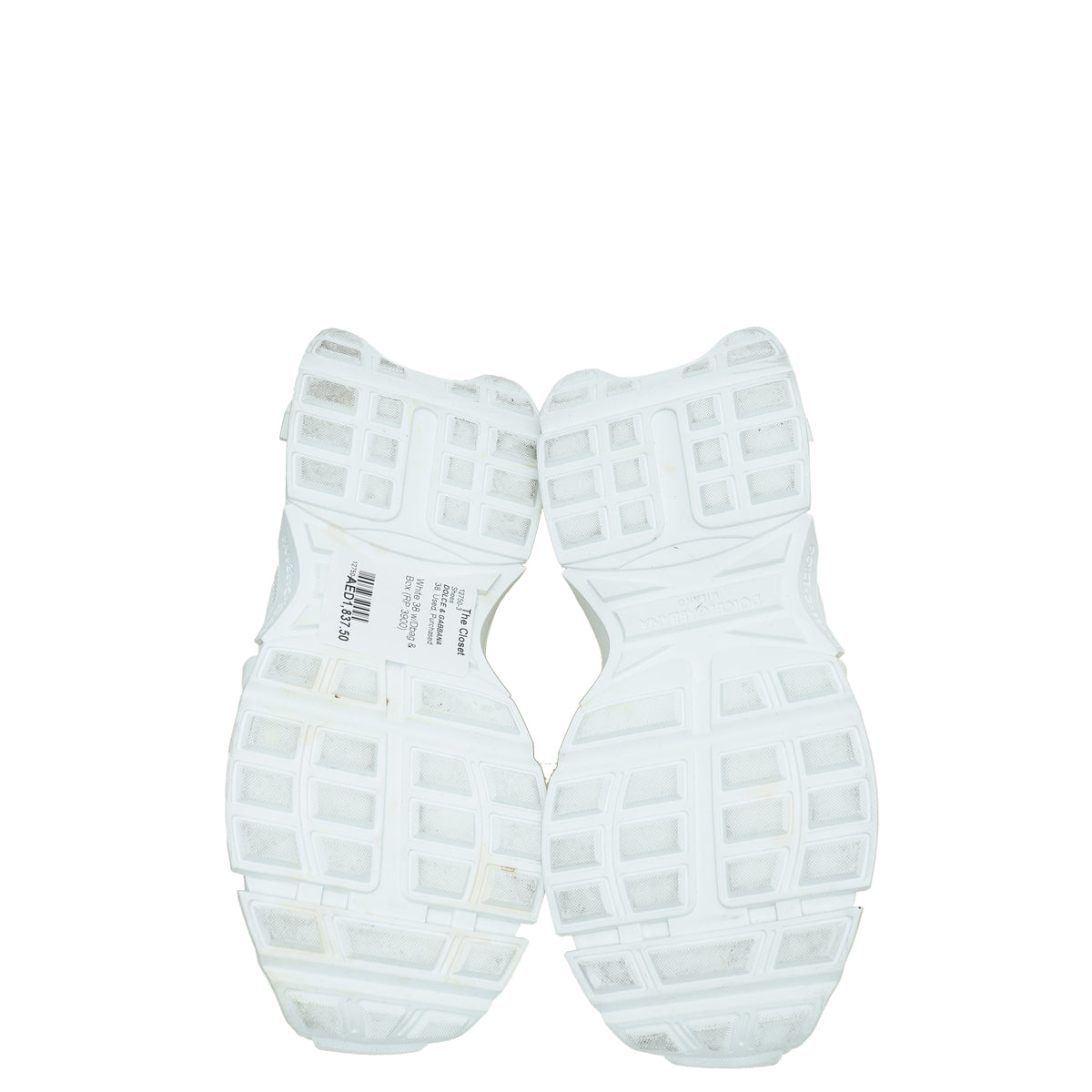 Dolce & Gabbana White Space Double Lace Sneakers 38