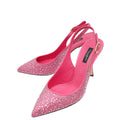 Dolce & Gabbana Pink Slingback Crystal Pumps 38