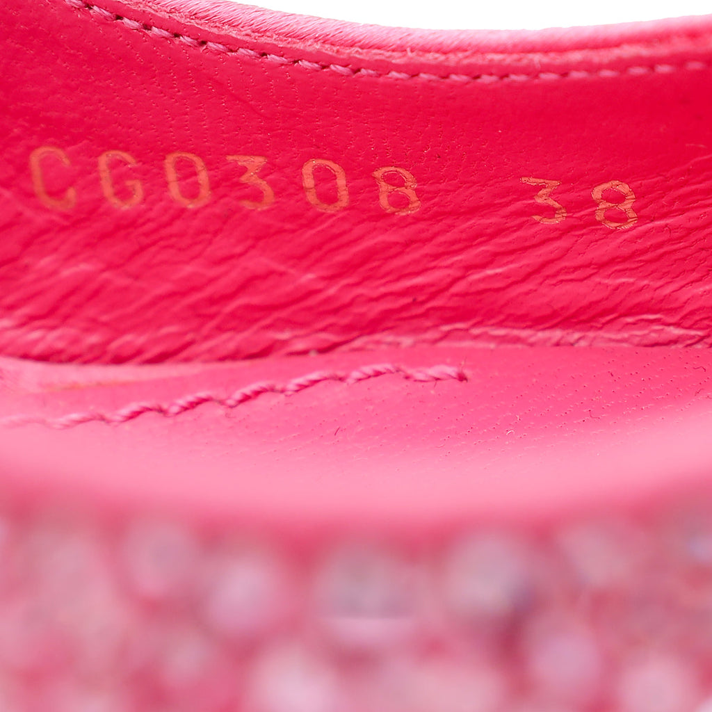Dolce & Gabbana Pink Slingback Crystal Pumps 38