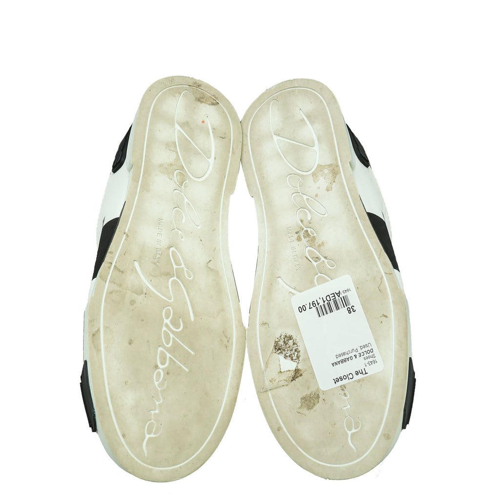 Dolce & Gabbana Bicolor Logo Nylon Low Top Sneaker 38