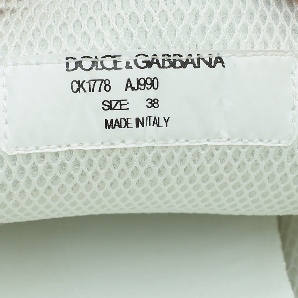 Dolce & Gabbana Bicolor Logo Nylon Low Top Sneaker 38
