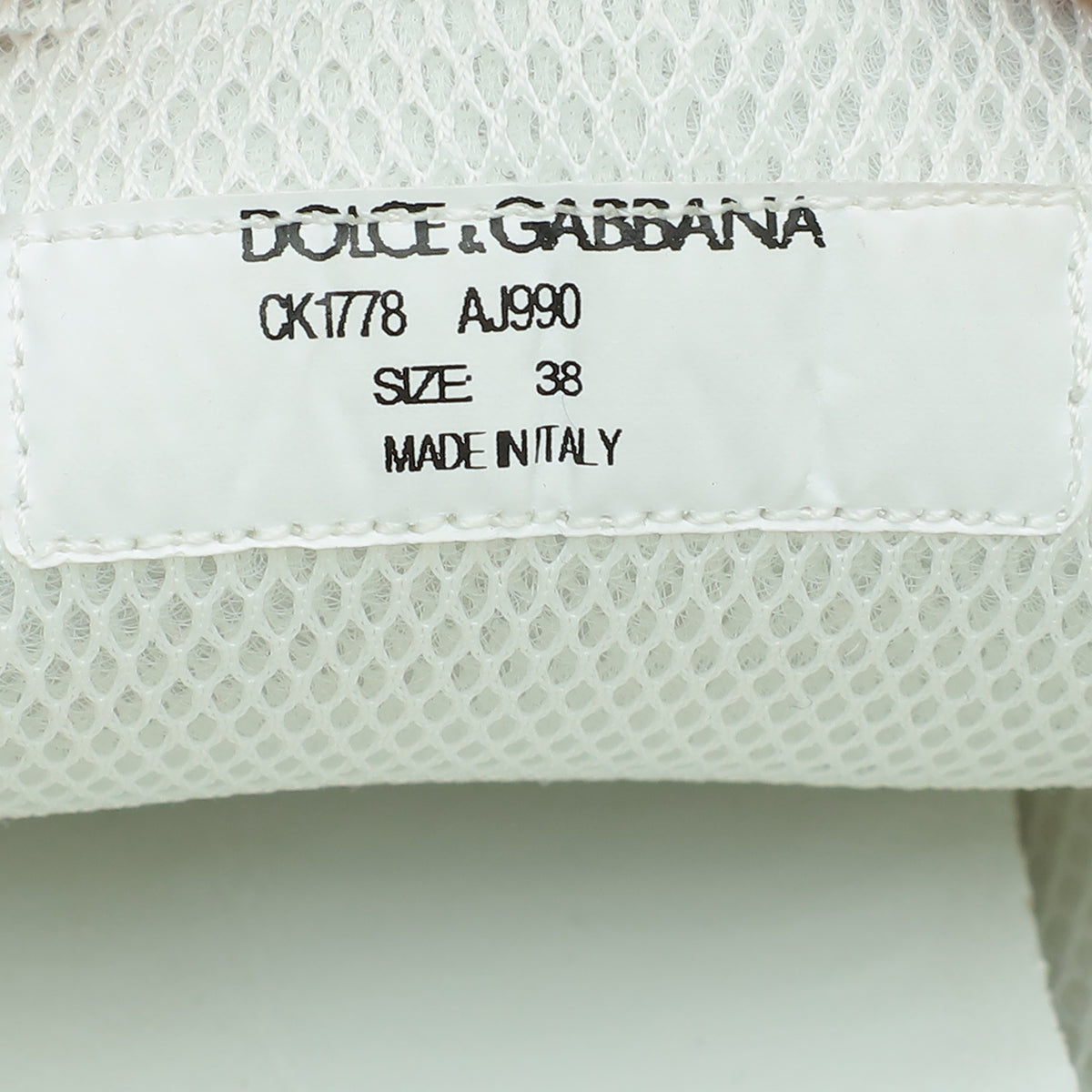 Dolce & Gabbana Bicolor Logo Nylon Low Top Sneaker 38