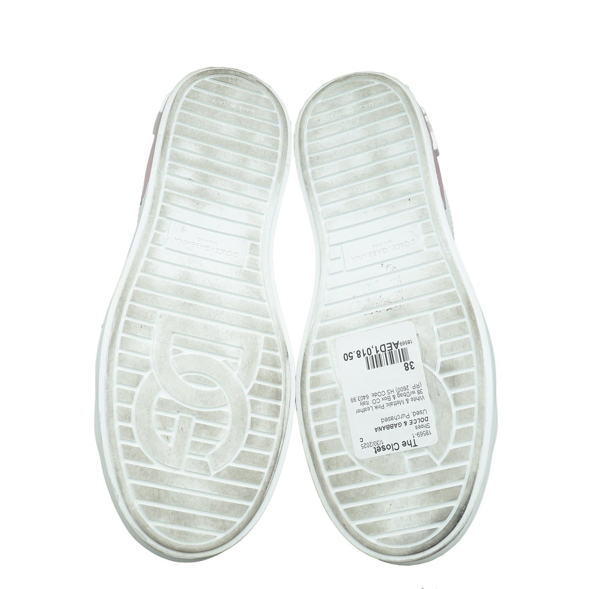 Dolce & Gabbana Bicolor Portofino Sneakers 38