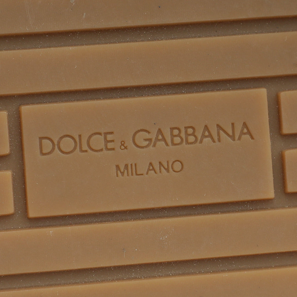 Dolce & Gabbana Black DG Logo Espadrille Slides 38