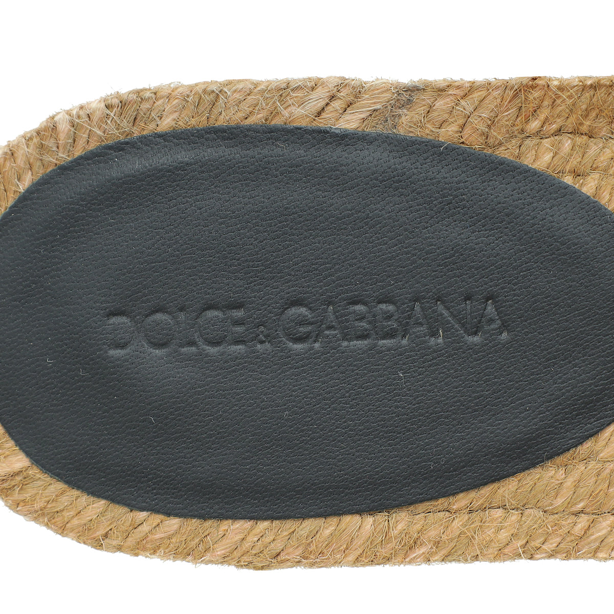 Dolce & Gabbana Black DG Logo Espadrille Slides 38