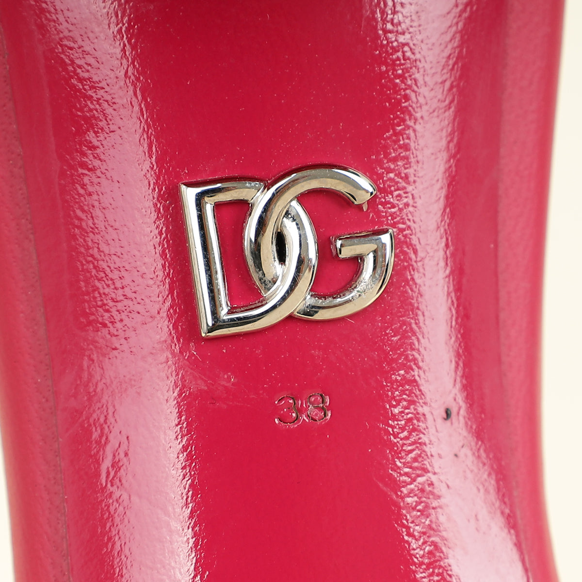Dolce & Gabbana Fuchsia DG Logo Bianca Mules 38