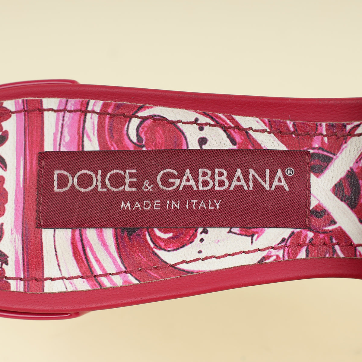 Dolce & Gabbana Fuchsia DG Logo Bianca Mules 38