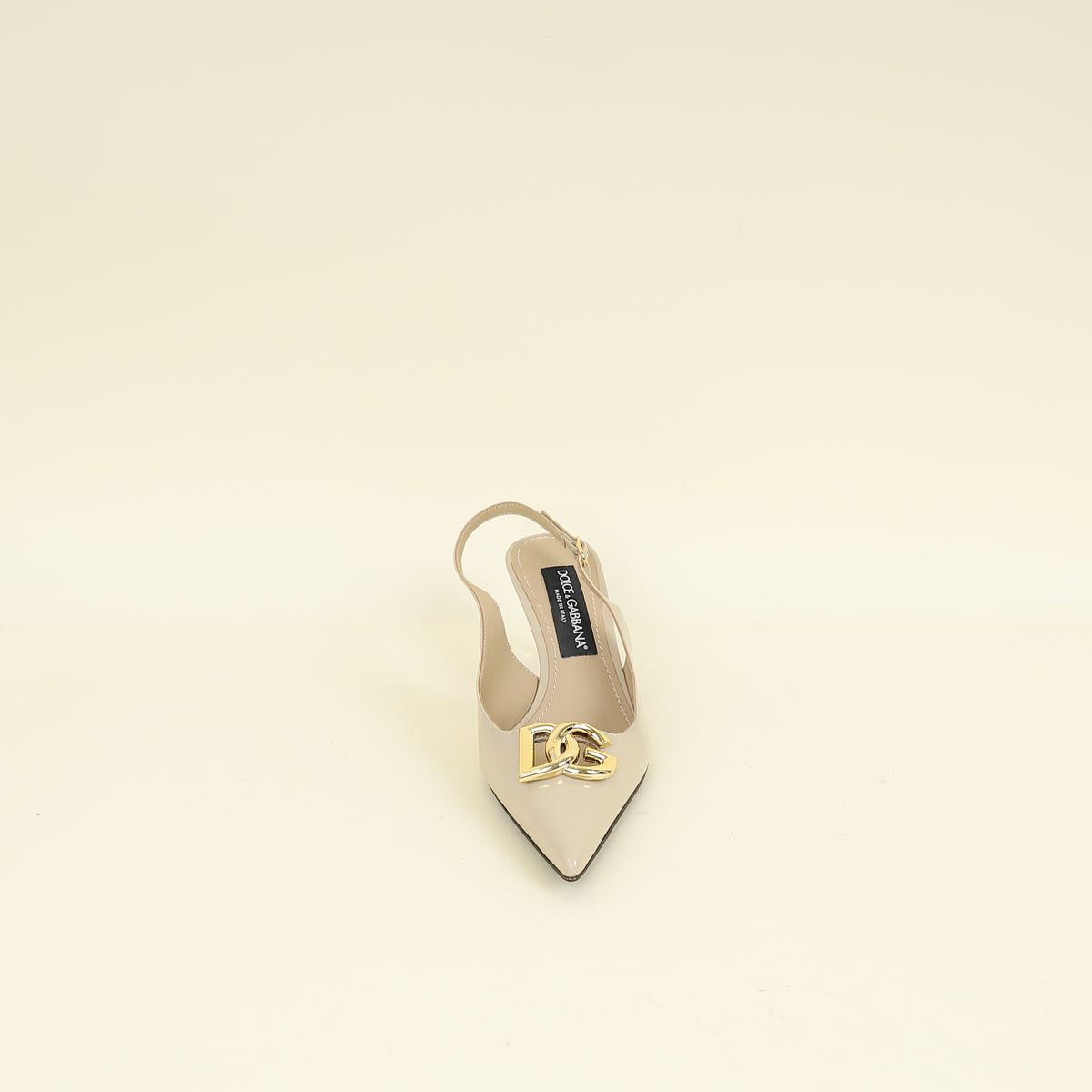 Dolce & Gabbana Beige Lollo 60 Slingback Pumps 38