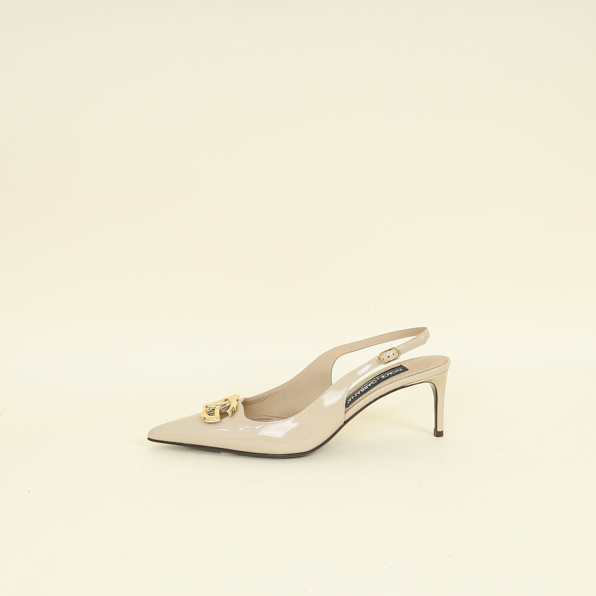 Dolce & Gabbana Beige Lollo 60 Slingback Pumps 38