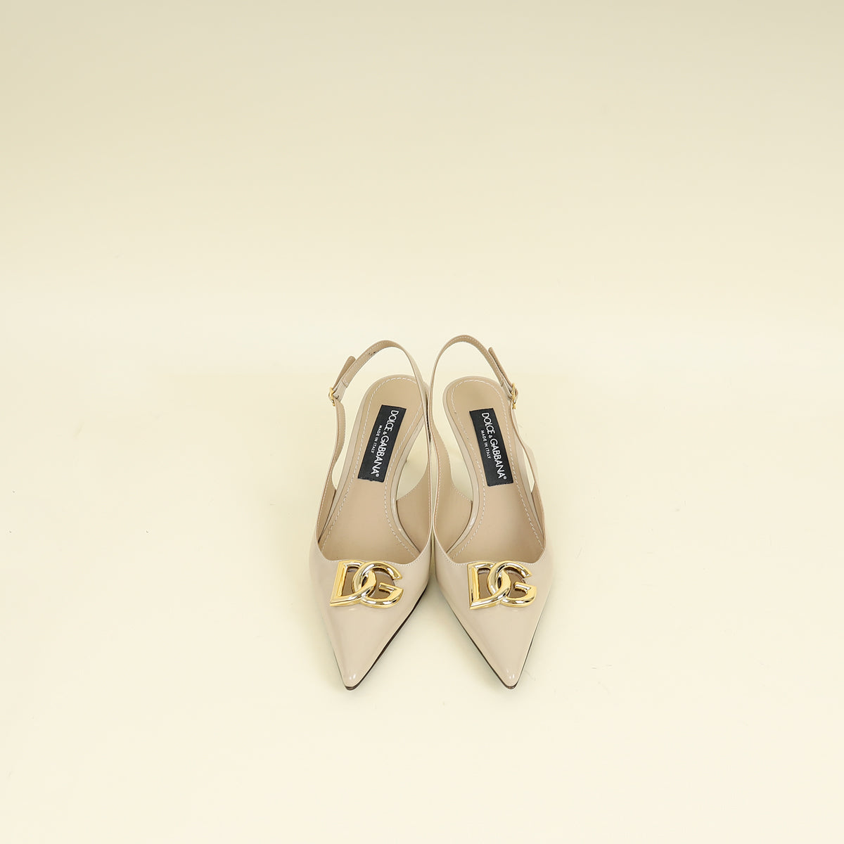 Dolce & Gabbana Beige Lollo 60 Slingback Pumps 38