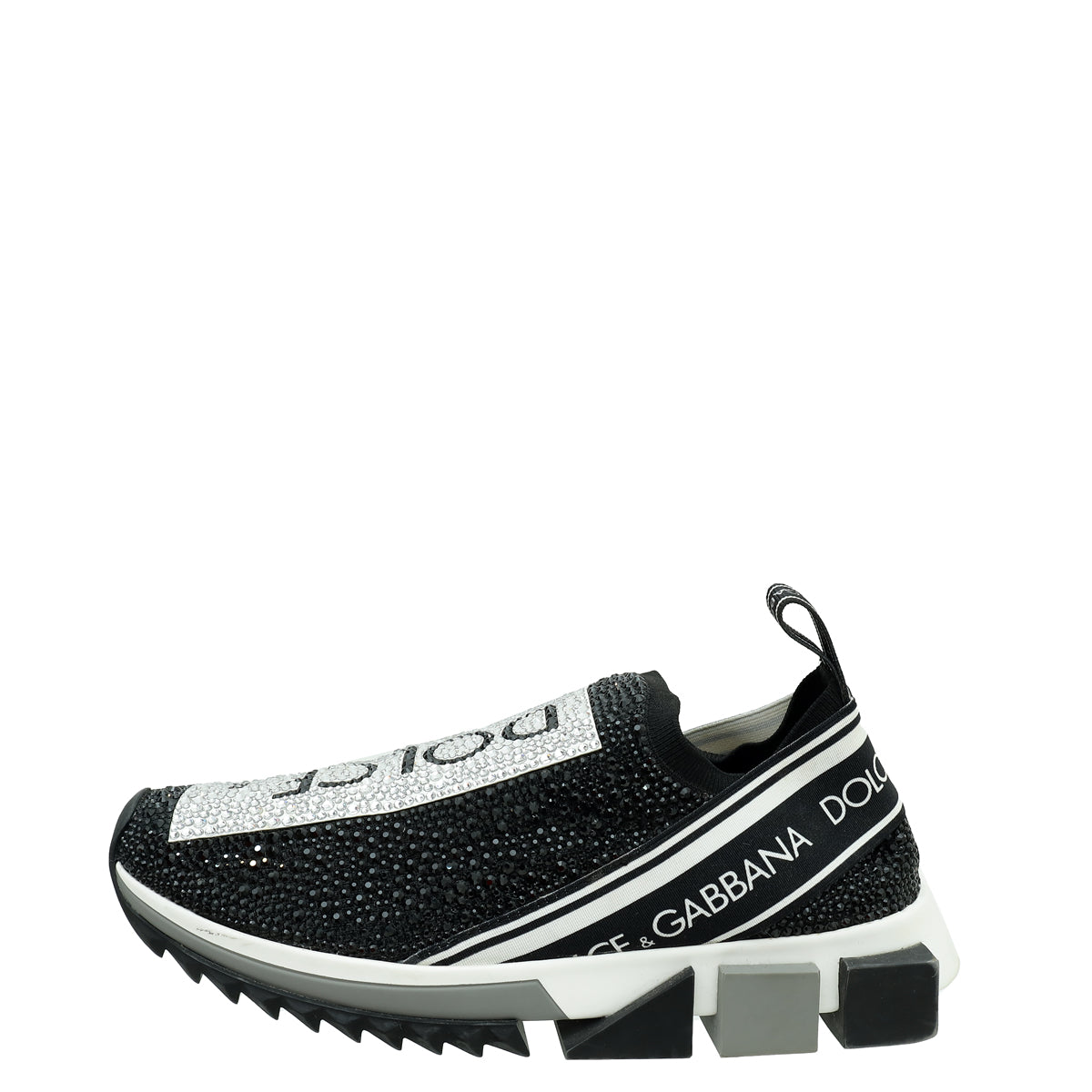 Dolce & Gabbana Black Sorrento Studs Embellished Sneaker 38
