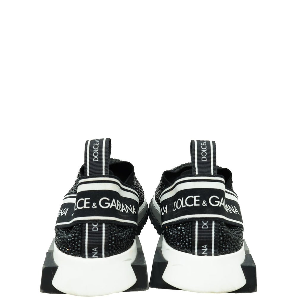 Dolce & Gabbana Black Sorrento Studs Embellished Sneaker 38