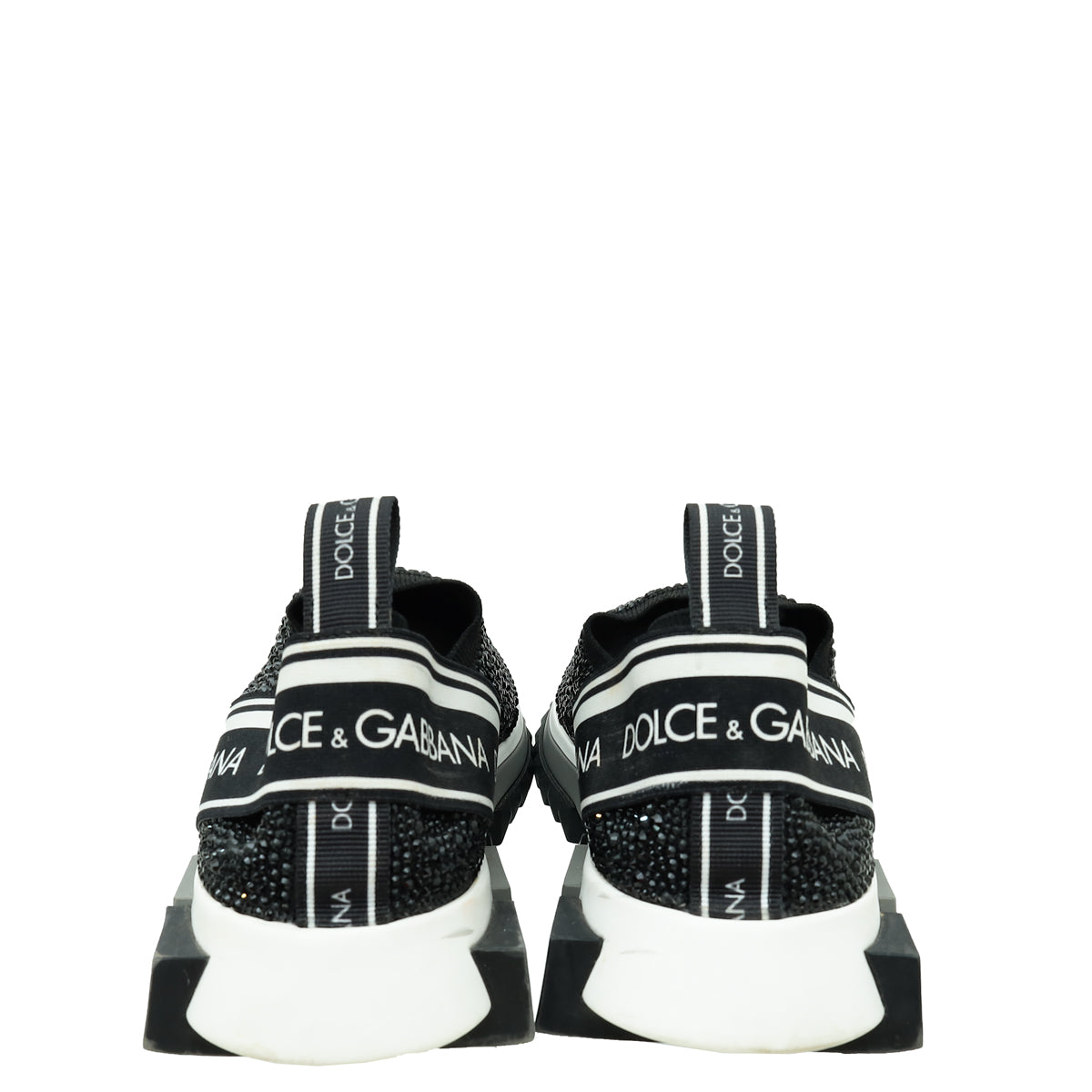 Dolce & Gabbana Black Sorrento Studs Embellished Sneaker 38