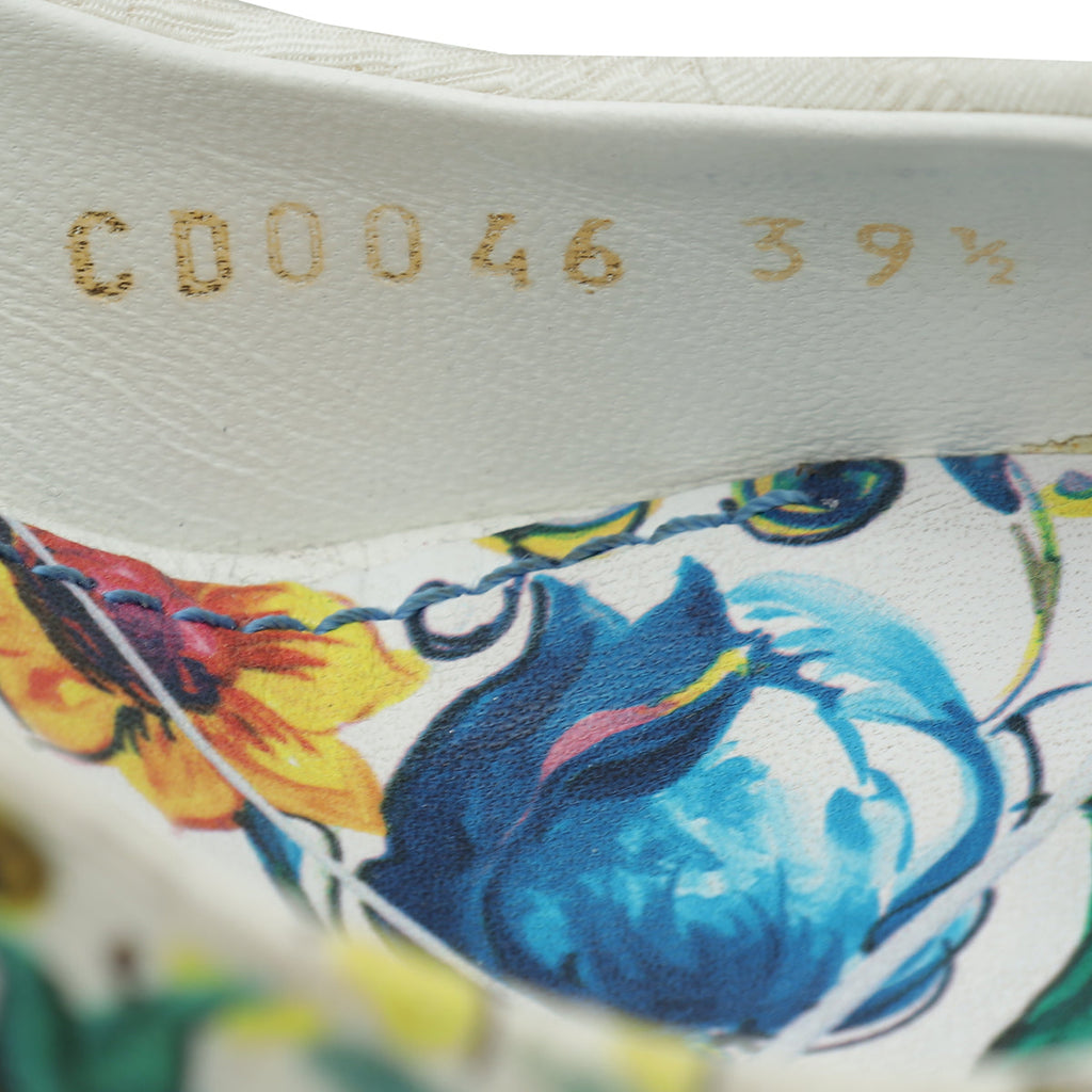Dolce & Gabbana White Multicolor Majolica Bellucci Pumps 39.5
