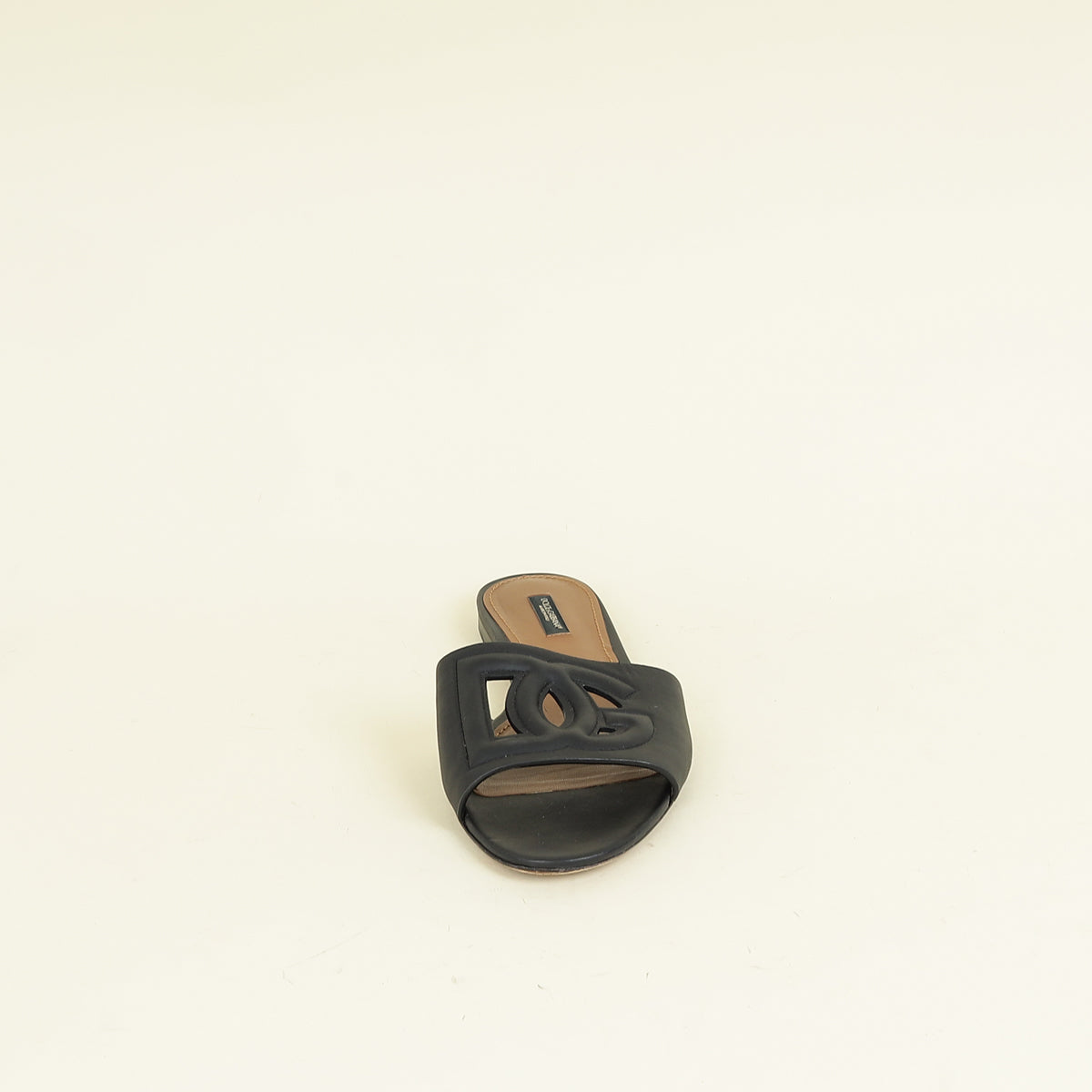 Dolce & Gabbana Black DG Logo Flat Sandals 39.5
