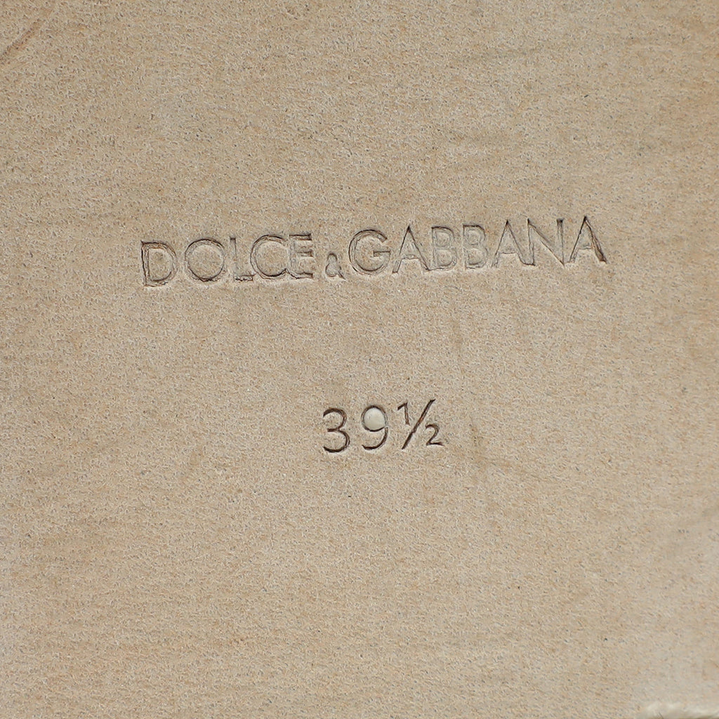 Dolce & Gabbana White DG Logo Flat Mules 39.5