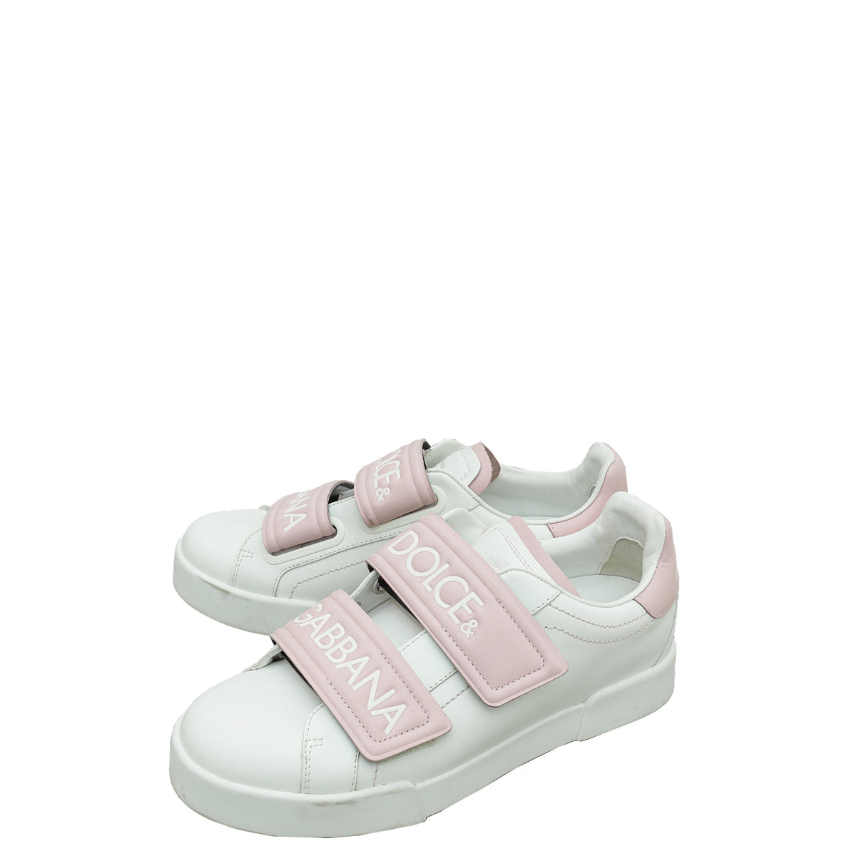 Dolce & Gabbana Bicolor Portofino Velcro Logo Sneakers 39