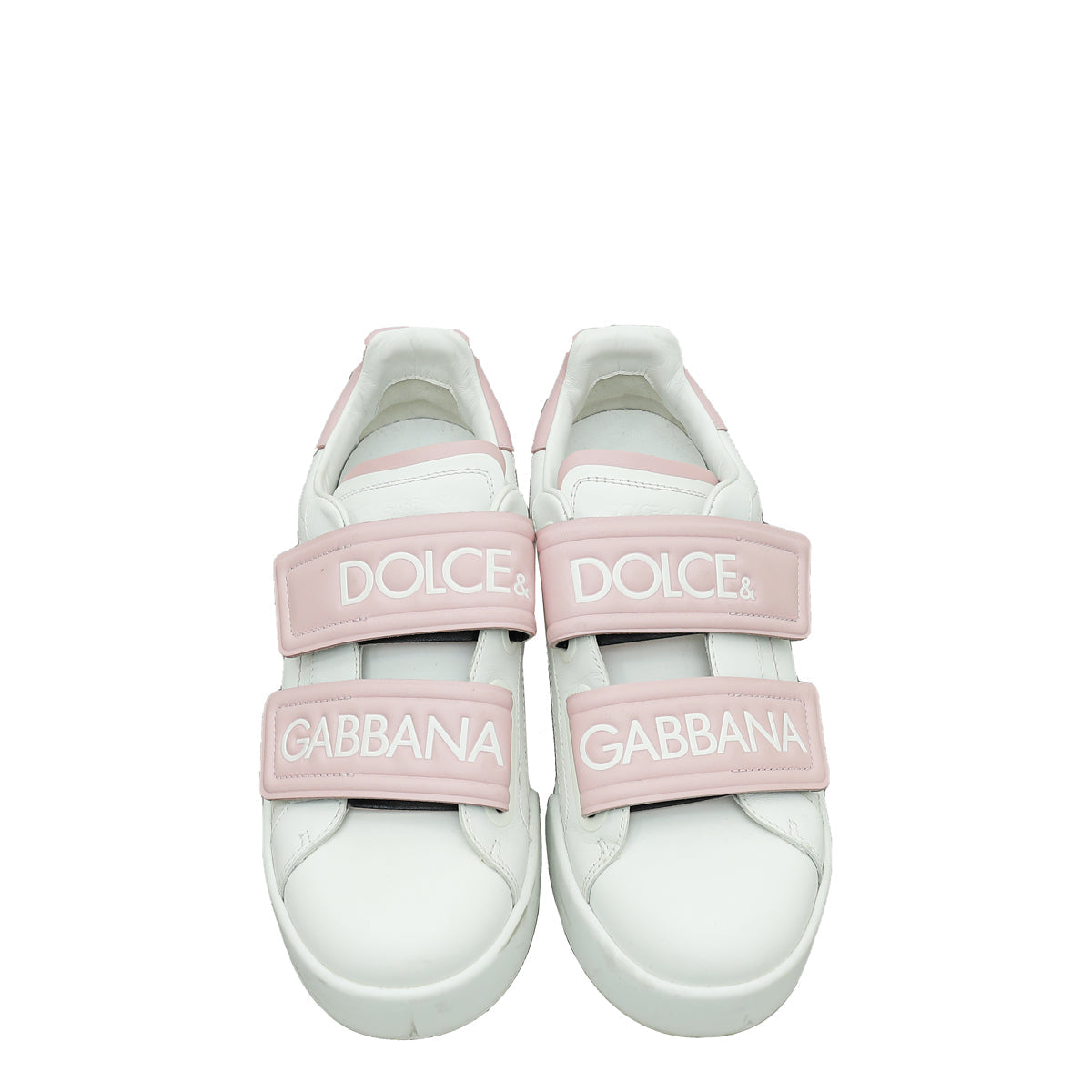 Dolce & Gabbana Bicolor Portofino Velcro Logo Sneakers 39