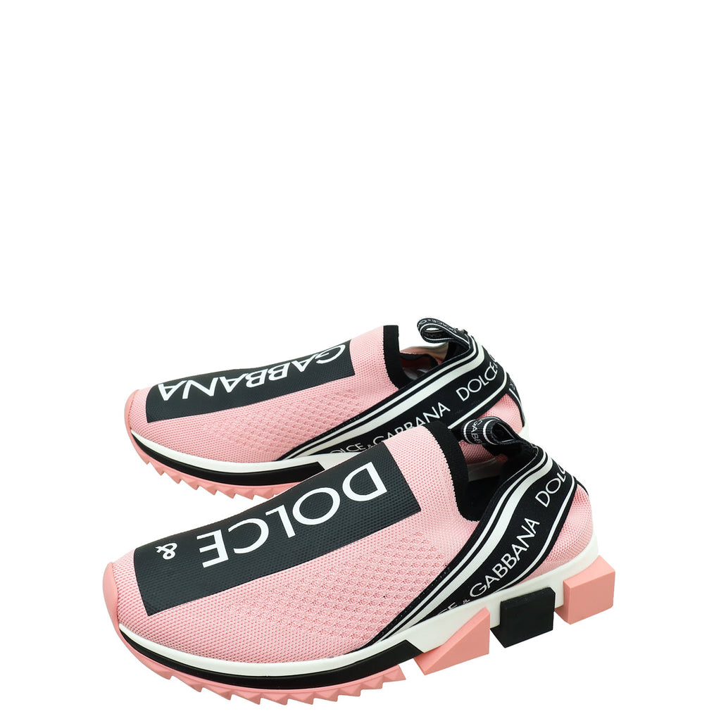 Dolce & Gabbana Pink Sorrento Mesh Sneaker 39