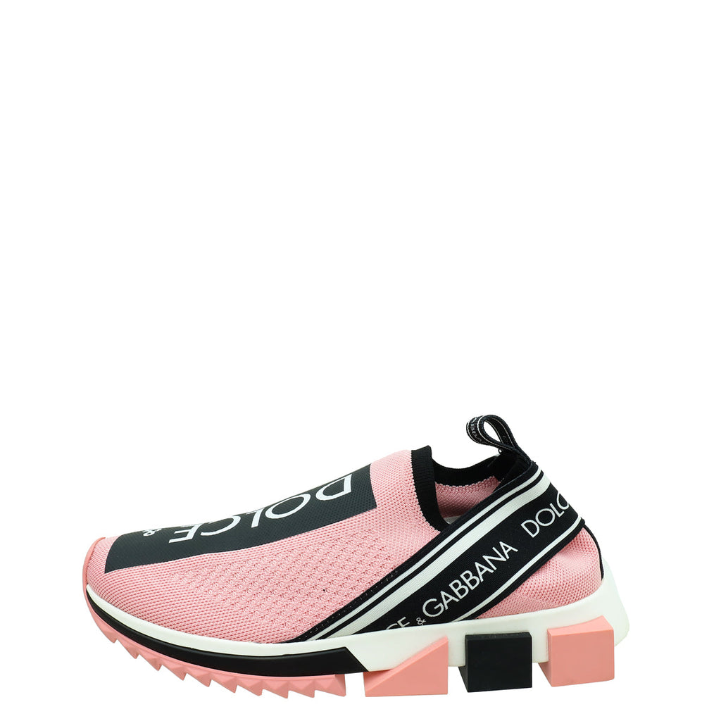 Dolce & Gabbana Pink Sorrento Mesh Sneaker 39
