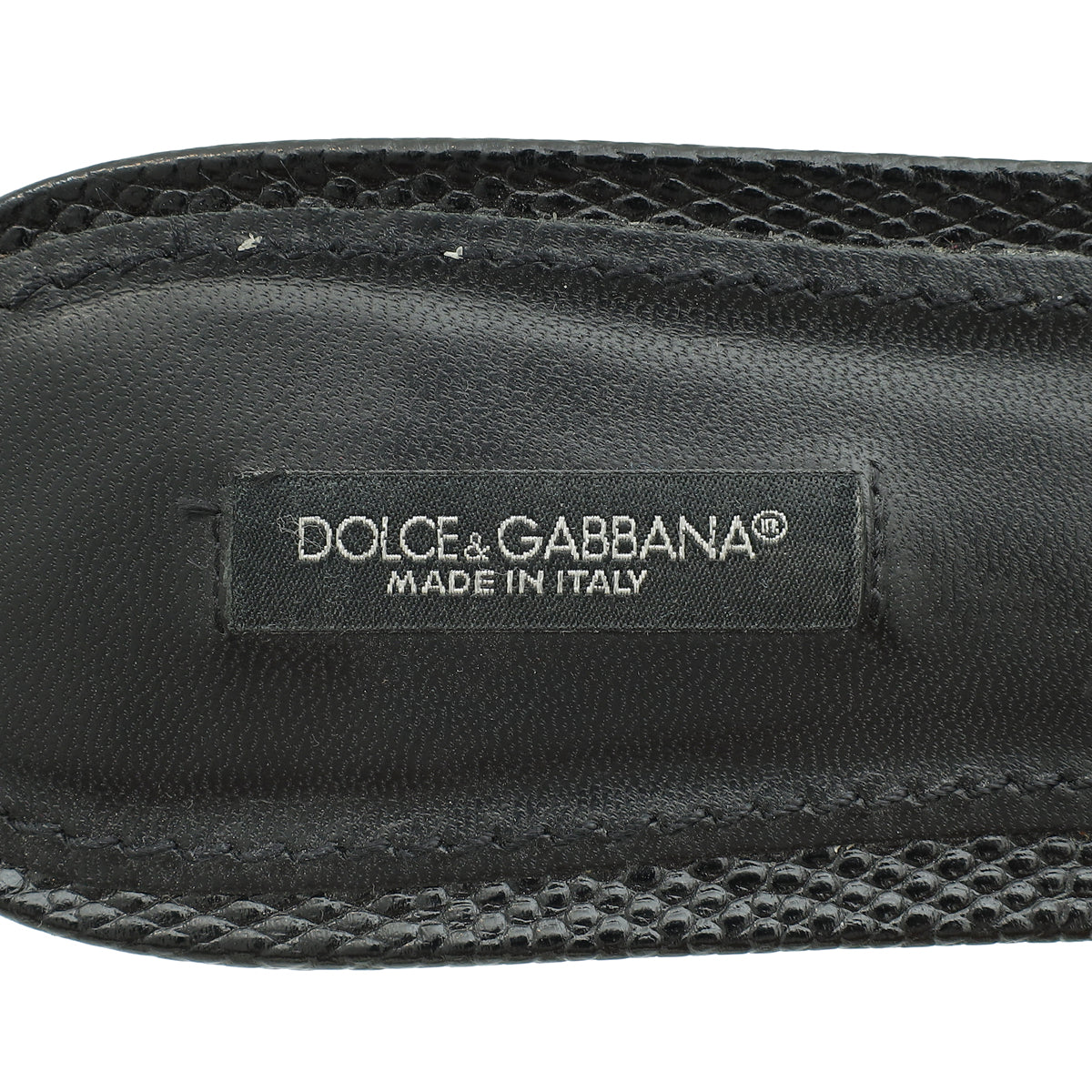 Dolce & Gabbana Black Bellucci Embellished Flat Sandals 40.5