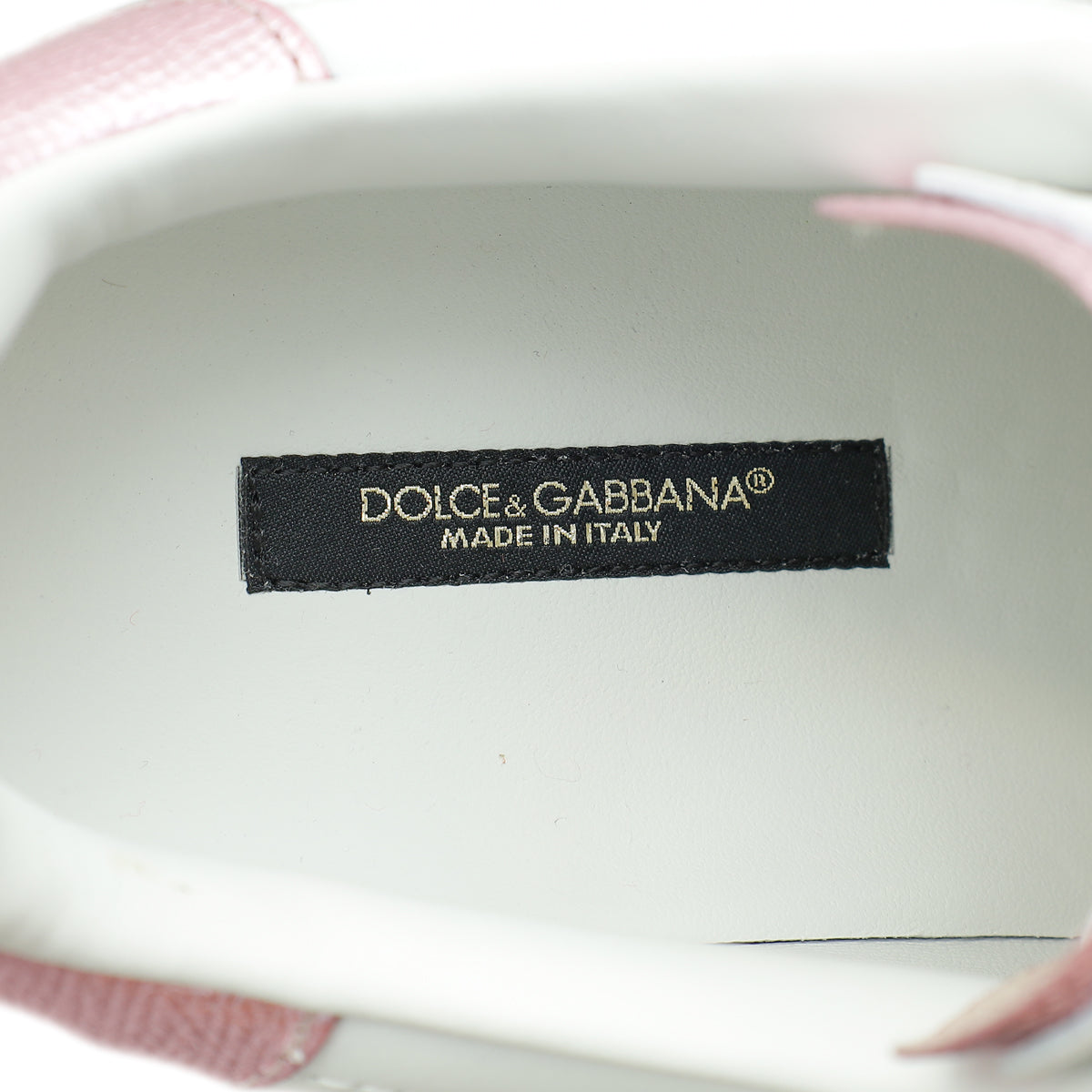 Dolce & Gabbana Bicolor Pearl-Detail Portofino Sneakers 40