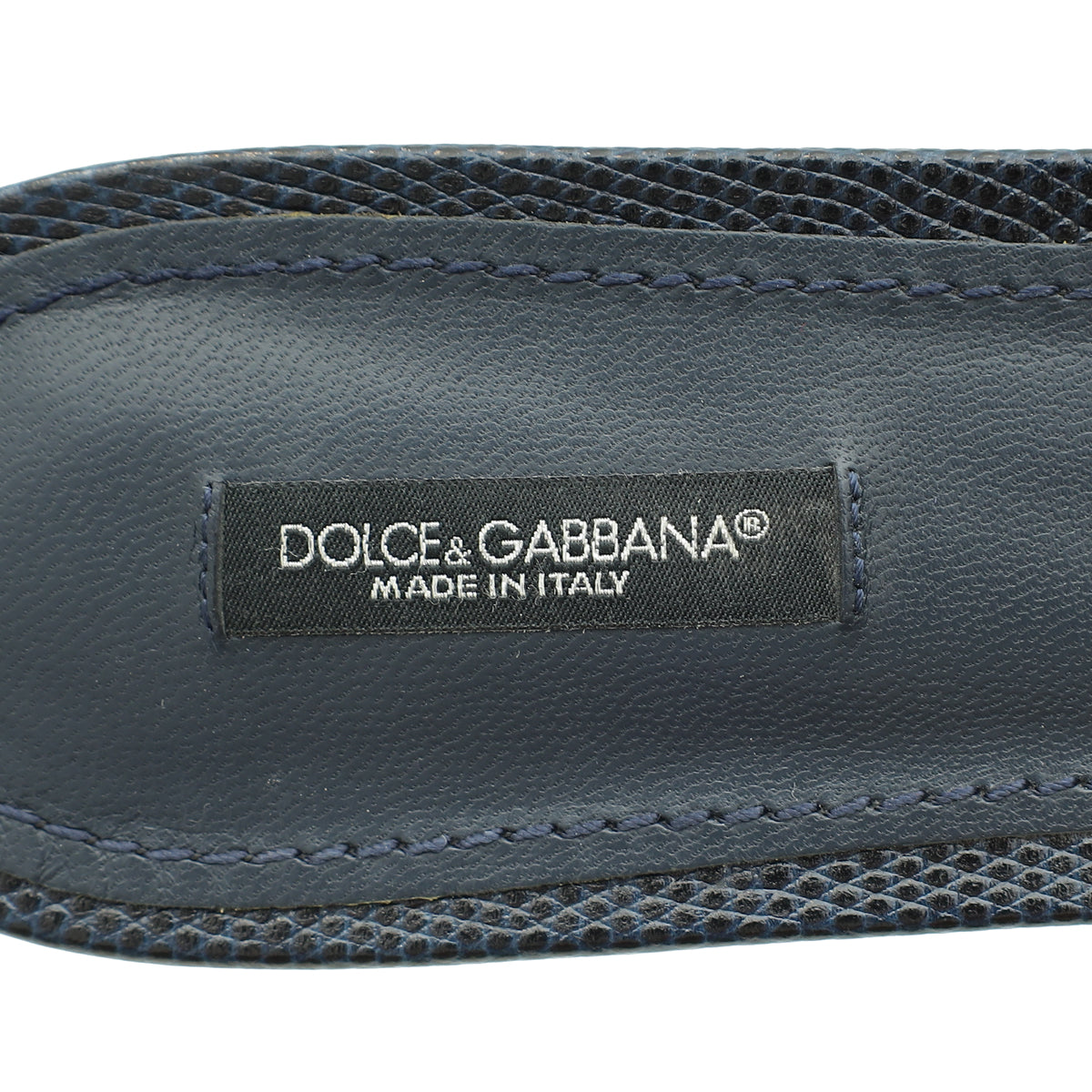 Dolce & Gabbana Indigo Blue Bellucci Embellished Flat Sandals 41