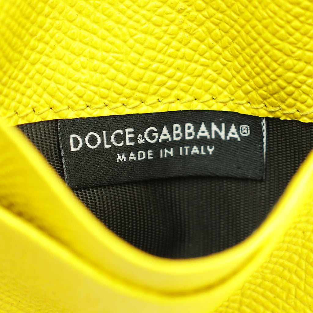 Dolce & Gabbana Yellow DG Crystal Trifold Wallet