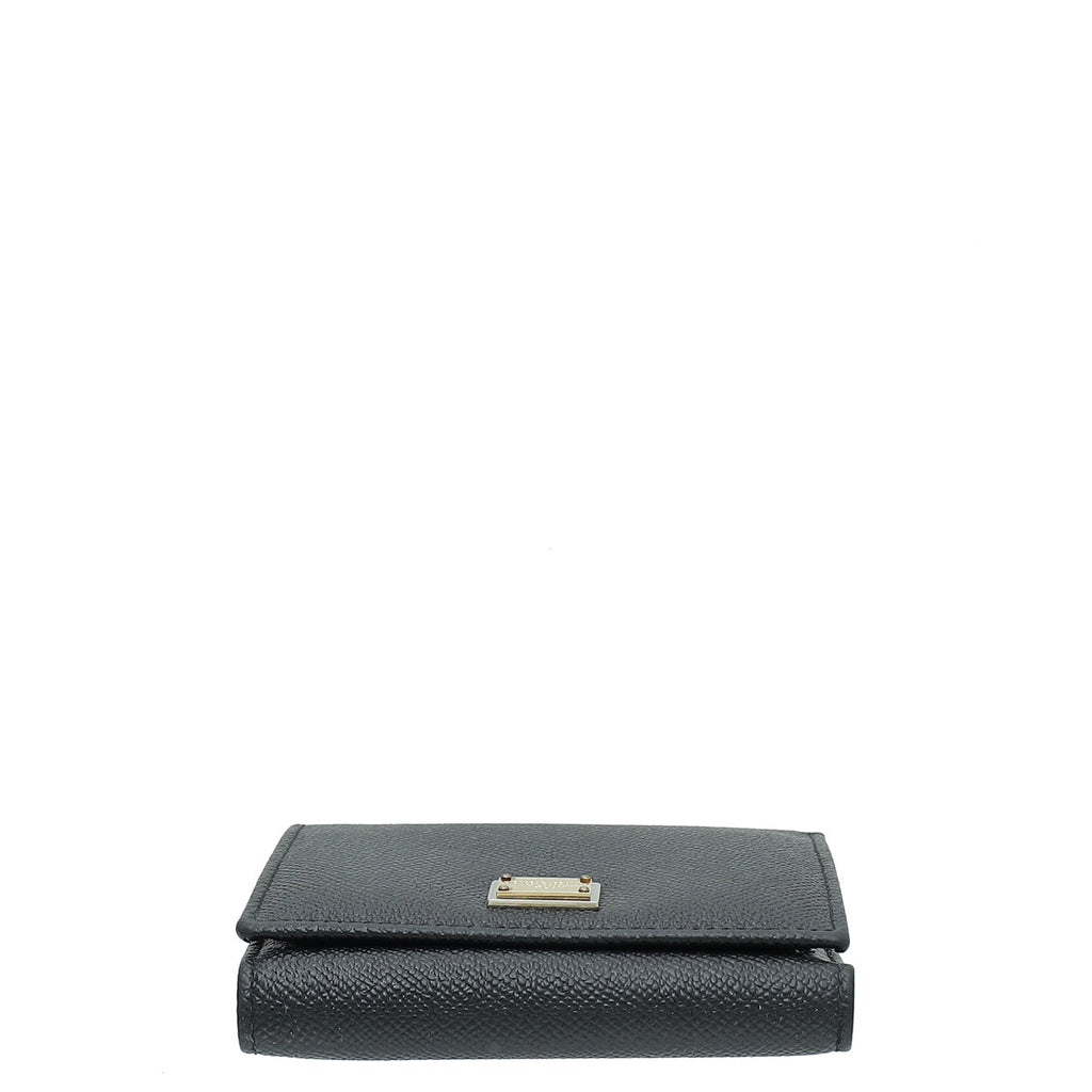 Dolce & Gabbana Black Sicily Compact Wallet