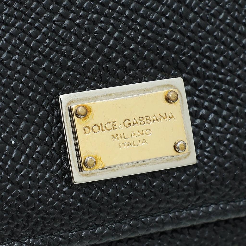 Dolce & Gabbana Black Sicily Compact Wallet