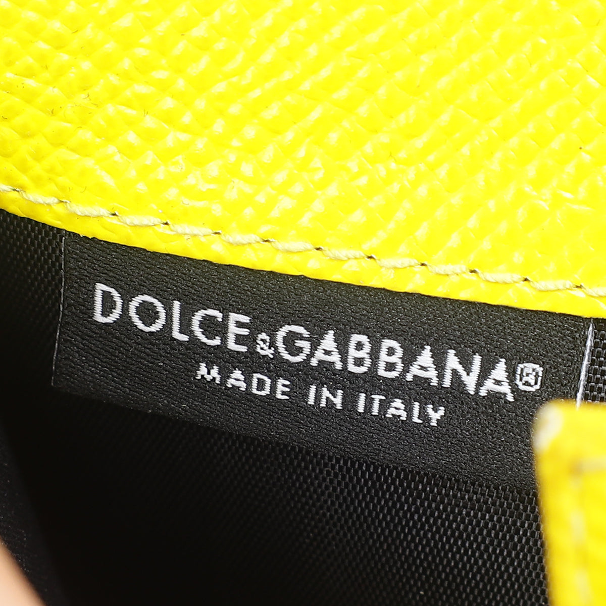 Dolce & Gabbana Yellow Trifold Small Wallet